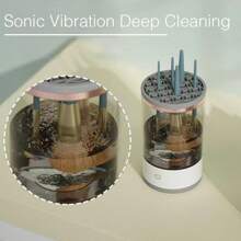 Beauty Swirl Cosmetic Brush Cleaner, Beautyswirl Cosmetic Brush Cleaner, Makeup Brush Cleaner Machine With Brush, Makeup Brush Cleaner Women's Day Gift - White - View 6