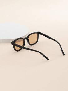 1 Pair Kids' Geometric Studs Decor Fashion Glasses, Korean Style - Black - View 3