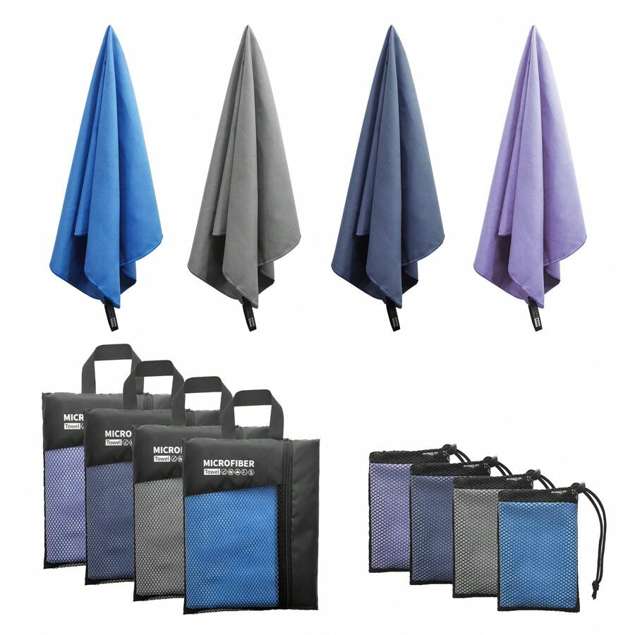MUTAO 1pc Solid Color Quick-Drying Bath Towel With Net Bag Packaging, Simple Style Long Rectangle Ultra-Fine Fiber Soft Anti-Bacterial Non-Fading Water Absorbent Towel Home Bathroom Decor Back To School For Beauty Salon Home Bathroom Shower Towels For Beauty Salon, Hotel Sports,Home Essentials, Towel, Skin Care Bath Towel Sheet