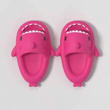 Shark Slippers – Zapatillas Unisex de Dibujos Animados, Pantuflas de Casa y Sandalias de Playa, Suaves y Divertidas - Rosa Roja - Ver 2