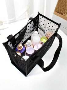 Túi xách tay lưới trong suốt màu đen có hai quai xách, "Ramadan Mubarak", Túi xách du lịch xách tay - màu đen - Xem 5