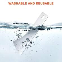 Juego de raspadores de acero inoxidable, raspadores ultra afilados que eliminan residuos de acero, aluminio y más, ofrecen un apalancamiento adicional - A - Ver 2