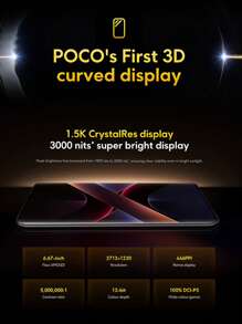 Xiaomi POCO X7 5G 全球版 8GB+256GB 智能手机 Dimensity 7300-Ultra 6.67 英寸 CrystalRes AMOLED 显示屏 50MP 主摄像头，带 OIS 45W 涡轮充电 5110mAh（典型值）电池 IP68 防水防尘 - 黑色 - 查看 5