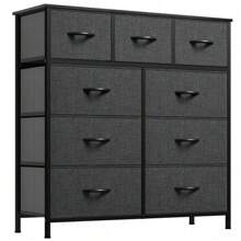9 Drawer Dresser For Bedroom, Fabric Tall Dressers & Chests Of Drawers, Organizer Unit Storage Tower For Bedroom, Living Room, Hallway, Closet, Girls, Bedroom Furniture,Dresser For Storage,Storage Bin Cabinet, Storage Shelf - 杏色 - 查看 10