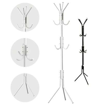 KONTUZ Cabideiro Mancebo De Chão Cabide Resistente Metal Com12 Ganchos