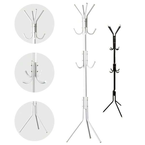 KONTUZ Cabideiro Mancebo De Chão Cabide Resistente Metal Com12 Ganchos