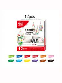 12/24 Colors Beautiful Color Waterproof Markers, Water-Based Hard Tip Graffiti Pens, Fashion Marker Set For Clothes, School Bags, Eggs, Rocks, Wood, Fabric, Plastic And DIY Craft Markers - Ideal Art Supplies For Friends - Multicolor - View 10