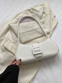 2025 New Cross-Border Chic Fashion Letter Handbag For Women, Minimalist Underarm Bag, French Niche Elegant Crescent Shoulder Bag