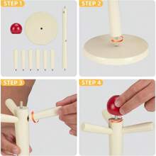 Coffee Mug Holder, Wood Mug Holder, Mug Tree With 6 Hooks Stand For Countertop, Mugs Organizer Coffee Bar Accessories And Decor Coffee Organizer Station, Cream(MH371)