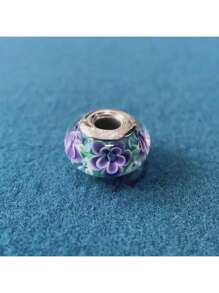 Encanto de vidrio Murano hecho a mano original, encantos de vidrio Murano auténticos para pulseras, encantos de flores para pulseras, encantos de cuentas de Murano, regalos de joyería para mujeres - flores - Ver 10