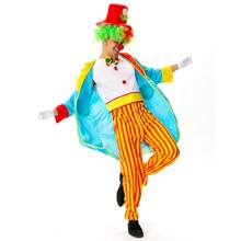 成人小丑服装，搞笑小丑燕尾服套装，舞台表演服装带假发/鞋子/鼻子 - 燕尾小丑服裝 - 查看 6