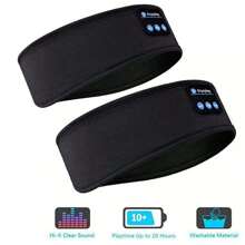 頭帶圍巾彈性無線耳機無線耳塞按鈕控制運動跑步健身睡眠音樂眼罩無線耳機頭帶創意假日禮物無線耳機 - 深灰色 - 查看 15