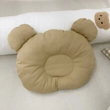 1 pièce Oreiller façonnant en coton respirant en forme d'ours de dessin animé pour nouveau-nés de 0 à 12 mois, corrigeant la forme de la tête des bébés, prévenant la tête plate, adapté à une utilisation quotidienne