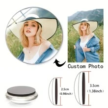 Pegatinas personalizadas redondas de 25/30 MM para nevera - Pegatinas de imanes de vidrio en cúpula con foto personalizada para parejas, amigos - Regalos de fiesta, regalos de cumpleaños, souvenirs