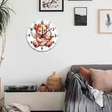 Weddings Teddy, Abstract Wall Clock, Bedroom Wall Decor, Home Decor And Accessories, Great Gift Idea For Men