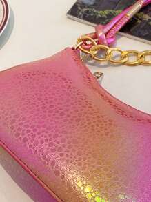 1 pièce de sac à bandoulière tisser PU coloré pour filles, avec fermeture éclair. Sac bandoulière/porté croisé à la mode et polyvalent, convient pour le shopping quotidien, le rouge à lèvres, le téléphone portable