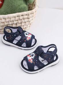 GENGASUN 1 pieza Zapatos de lona redondos con diseño de dibujos animados de bebé con chillido