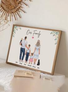 1 pieza Impresión personalizada con diseño de familia Impresión de arte de familia personalizada Regalo personalizado para la familia Nuestra impresión de familia Regalos personalizados para la familia Cumpleaños Graduación