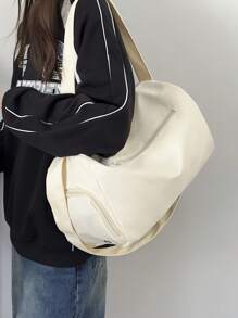 The New Fashion Classic Joker Solid Color, Large Capacity And Multi-Pockets, With Earphones, Is Designed To Be Light And Portable, And The Shoulder Bag Is Suitable For Outdoor Travel And Short-Distance Travel. - View 5