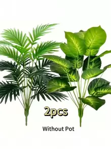 Set di 2 piante tropicali artificiali - Dieffenbachia e Palma Areca per decorazione di casa, ufficio, giardino - Perfetto per matrimoni, anniversari e festività - Uso interno/esterno, vasi non inclusi, decorazione per stanza, casa, cucina, matrimonio