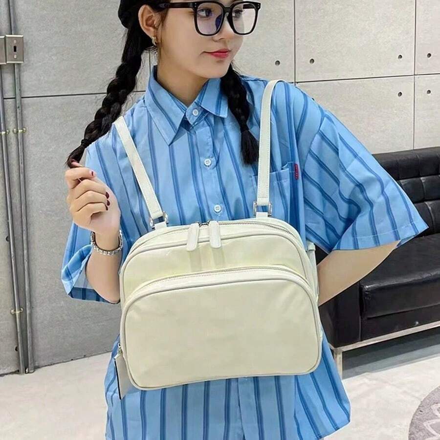 Backpack, Shiny Korean Version Minimalist Style Bag