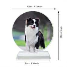 1 Customized Crystal Trophy Award Plaque Frame, Personalized Round Glass Photo Album For Office And Home Decor, Acrylic Tabletop Decoration, Pet Memorial, Ideal For Wedding, Graduation, Valentine's Day, Mother's Day, Thanksgiving, Teacher's Day, Father's Day Gifts