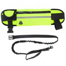 New Reflective Pet Running Waist Pack Leash, Elastic Dog Running Leash, Anti-Pulling & Short Lead