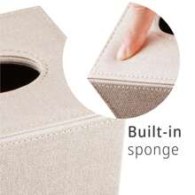 1 件纸巾盒，升级为 99% 兼容大尺寸，尺寸为 5.82 * 5.51 * 5.51 英寸，现代纸巾盒，皮革干纸巾盒，适用于浴室梳妆台、床头柜、餐桌和书桌。