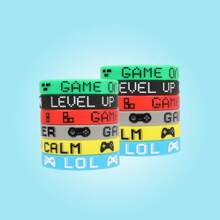 6pcs/12pcs/24pcs Random Color Silicone Wristbands Bracelets For Party Favors