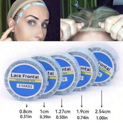 1PC 0.39in 3 Yards Waterproof Lace Front Wig Tape Front Lace Wig Glue Strong Double Sided Adhesive Tapes For Hair Extension Materials Tape