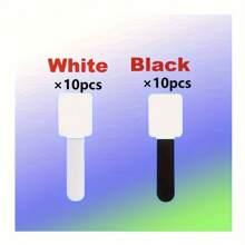 20 件尼龙线夹 - 黑色和白色，桌面数据线和电脑线整理器