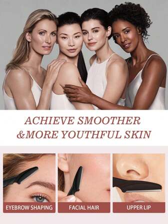 SHEIN X Milania 170 piezas + Estuche de transporte con set de recortadora y afeitadora de cejas multicolor, recortadora y afeitadora de cejas, herramienta exfoliante y de depilación, recortadora de vello corporal y afeitadora facial y de cejas, hoja de mango largo (con cubierta protectora de precisión), recortadora de cejas multifuncional apta para bikini o viaje