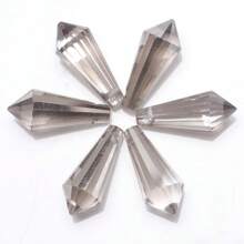 20 pièces/paquet Perles en verre cristal transparent en forme de goutte d'eau 8*20mm pour la fabrication de bijoux DIY