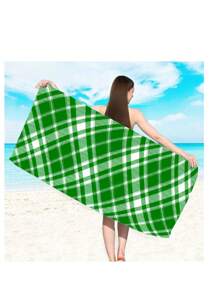 1 件全新柔软舒适数码印花沙滩巾，采用超细纤维制成，适合海滩、空调、办公室午睡、高端复古休闲毯 - 彩色 - 查看 6