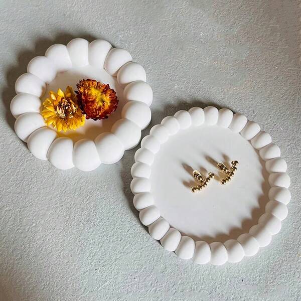 1 pièce Moule en silicone rond de dessous de verre à bulles, moule en résine époxy DIY, plateau de rangement pour bijoux, base de bougie, moule de gypse, de ciment et d'argile, décoration de maison, support pour bijoux et ornements