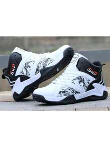 Zapatillas De Baloncesto Deportivas Altas Y Cómodas Para Hom - Blanco - Ver 2