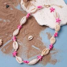 1pc European & American Style Seashell Braided Beach Style Seashell Series Necklace, Bracelet & Jewelry Accessory - Purple Starfish - View 13