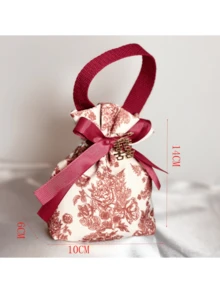 Bolsa para caramelos de boda de colores opcionales, bolsa de caramelos con cordón, caja de regalo de alta gama estilo europeo, bolsa de tela, bolsa de regalo para fiestas, adecuada para bodas, fiestas de cumpleaños, despedidas de soltero y otros empaques creativos de recuerdo - Multicolor - Ver 5