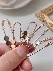 1pc Golden Quilting Pins - Vintage Style Brooch Pin Set, Adjustable Waist Safety Pins For Dresses And Jeans Clothing Decoration - Metal - For Fashion Enthusiasts & Diy Crafters - Perfect Gift For Sewing Lovers