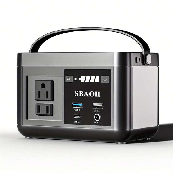 Portable Power Station P86,88.8Wh LiFePo4 Battery,With 80W (120W Peak) AC Outputs, Solar Generator For Travel And Camping