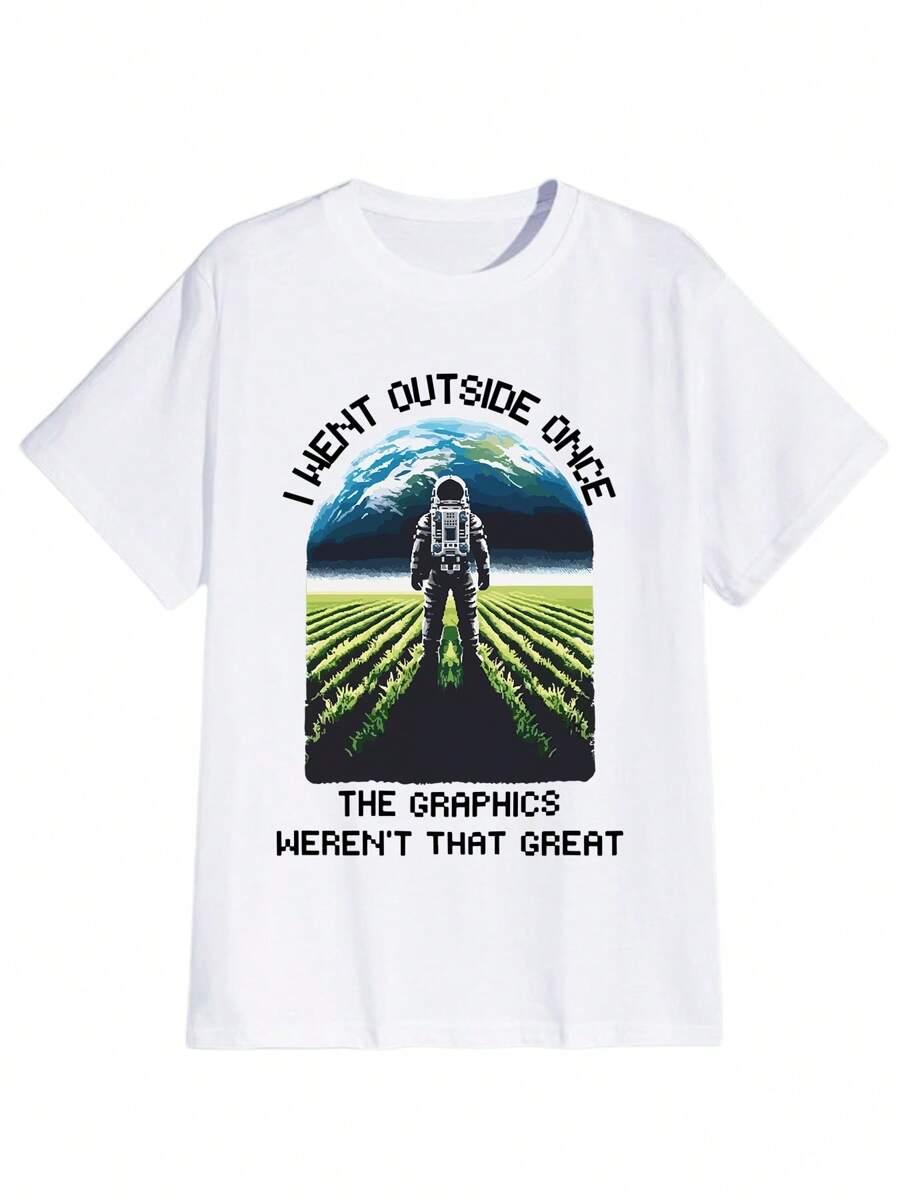 Casual And Comfortable Men's Summer Cotton Round Neck Short Sleeve T-Shirt 190gsm