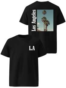 Personalisiertes Herren T-Shirt, lade dein Bild/Foto/Gruppenfoto/Landschaft hoch, gib deinen Namen/deine Stadt/Text/Slogan ein, personalisiertes Herren T-Shirt, Herren Schwarzes T-Shirt, Urlaubsgeschenk, Kleidung für Freunde, Jahrestags-Geschenk, Firmen-Teambuilding-Uniform, Outfit für Musikfestivals, Geschenk für ihn, Herren Rundhals Kurzarm T-Shirt für Frühling/Sommer, Party-Outfit, Reise-Organizer - Schwarz - Übersicht 3
