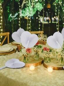 Heart-Shaped Round Folding Fan, Crafted For Weddings, Engagements, Bachelor Parties, Valentine's Day. White Heart-Shaped Folding Fan, Blank For DIY Painting, Party Decoration, Birthday, Wedding Gifts,Colorful,Cute,Adorable,Funny,Kawaii,Y2K,Stylish,Unisex,For School,For Classroom,For Teacher Gifts,For University,For Colleague,For Dorm Rooms,For Teacher,For Boys And Girls,For Teenagers,Junior High School Students,Middle School Students,High School Senior High School Students,College Students,University Students,Freshman,Sophomore,Underclassmen