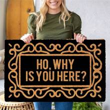 Ho Why Is You Here 24"X16" Door Mats Inside Indoor Non Slip For Outside Funny Holiday Doormats For Outdoor Entrance Home Front Door Entry Rugs For Entryway With Rubber Backing