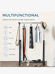 1 Piece Metal Belt Hanger, Multi-Functional Belt Organizer, Space-Saving Design, Suitable For Stylish Wardrobe Organization