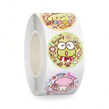 SANRIO 500PCS/Roll Mixed Cute Anime Cartoon Stickers Label Stickers Kawaii Gift Game Tag DIY Gift Sealing Label Decoration Supplies Fun Gift - Multicolor - View 6