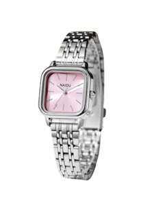 1pc Damesmode Casual Veelzijdig Vierkant Staafvormig Quartz Horloge, Geschikt Voor Dagelijks Gebruik