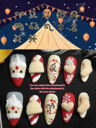Hot Selling Wearable Nail Art Handmade Nail Art Girl Each Set Of 10 Cute Shape Holiday Gifts To Design Accessories