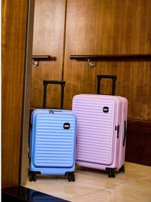 20 Inch Functional Boarding Case, Portable Suitcase With Cup Holder, Luggage With Password Lock,Solid Color Luggage Case Set : Portable Square Handside Handbag & Large Capacity Handside Travel Suitcase With Password,Large Capacity Suitcase, Functional Travel Trolley Case, Boarding Case & Luggage With Cup Holder