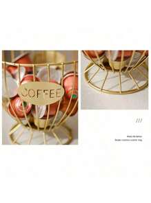 1 pieza Estantería para cápsulas de café de estilo nórdico, organizador de lujo para aperitivos y dulces para el hogar, para exhibición en cafés y bares